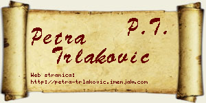 Petra Trlaković vizit kartica